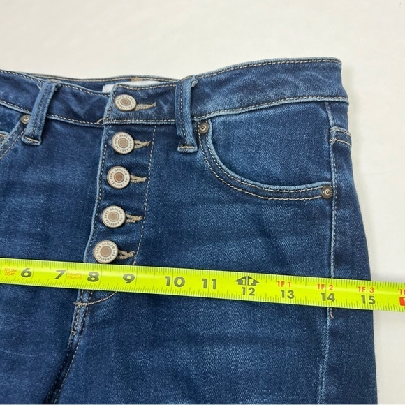 KanCan Jr Women’s Blue Jeans Sz 7/27 Button Fly  Stretch Distress/Ripped/Torn - Picture 9 of 12